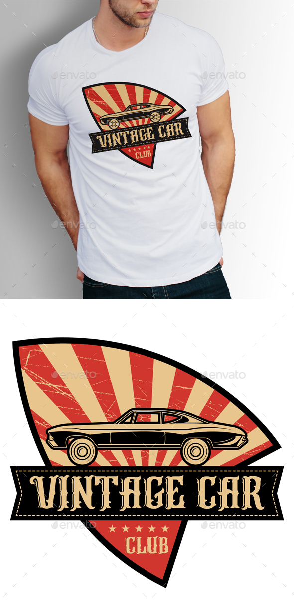 Vintage Car Club TShirts, TShirts GraphicRiver